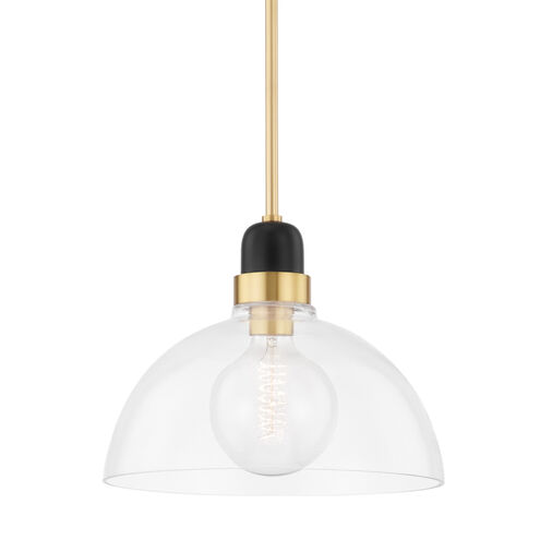 Camile 1 Light 13 inch Aged Brass Pendant Ceiling Light