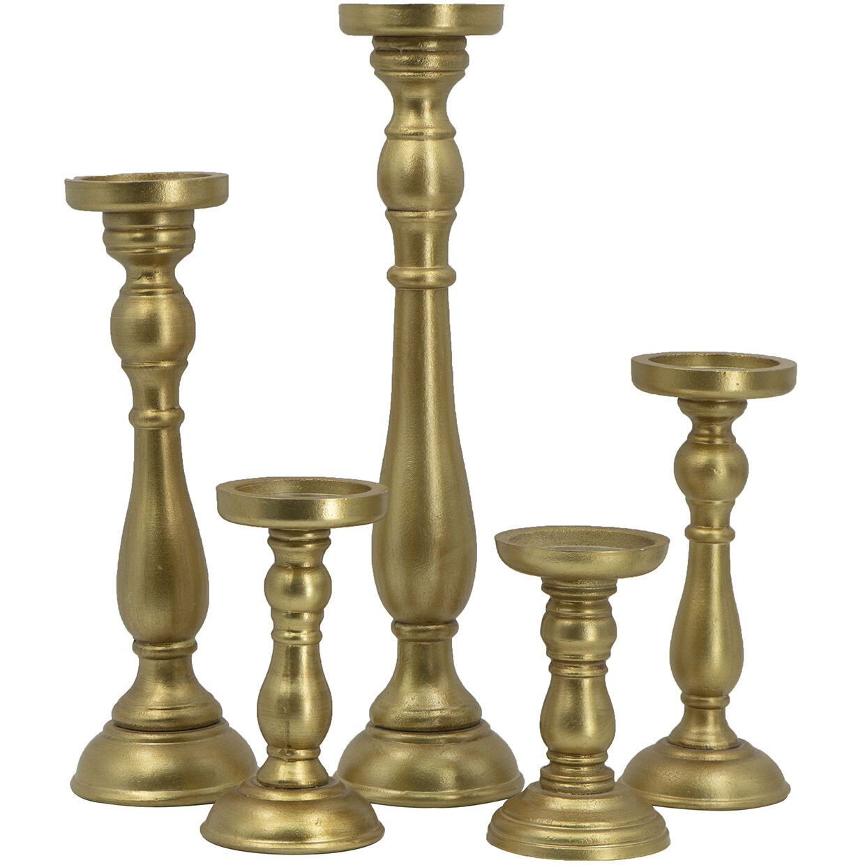 Anita Candle Holder in Gold