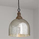 Inglewood 1 Light 15 inch Grey Wash and Dark Pewter Pendant Ceiling Light in Stone Seeded Mercury