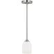 Emile 1 Light 4 inch Brushed Steel Pendant Ceiling Light