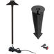 Tiki 12 6.5 watt Black Path Lighting in 3000K, Black on Aluminum, Path and Area Light, WAC Landscape