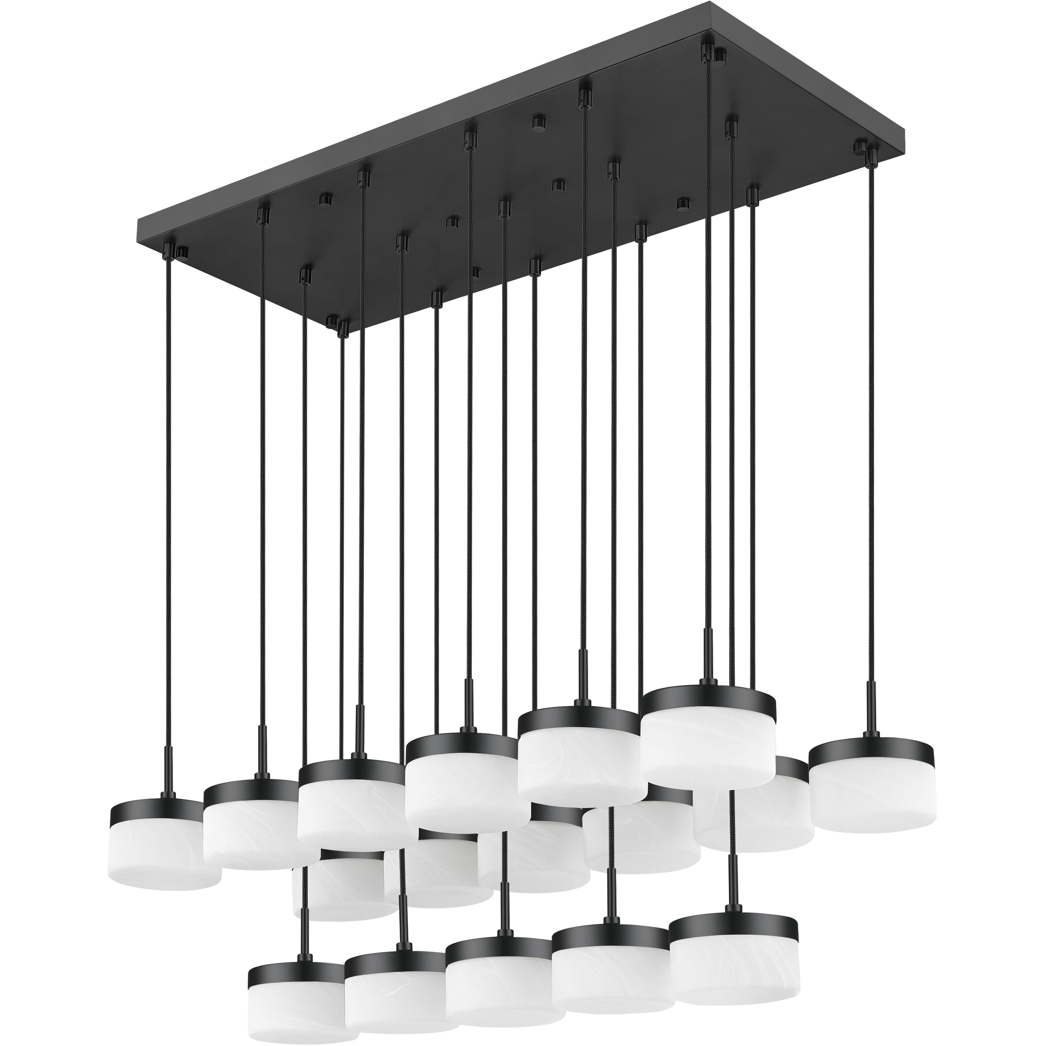 Renaud LED 46.75 inch Matte Black Linear Chandelier Ceiling Light