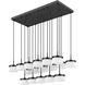 Renaud LED 46.75 inch Matte Black Linear Chandelier Ceiling Light