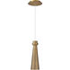 Future LED 4 inch Aged Brass Mini Pendant Ceiling Light in Title 24, dweLED