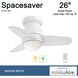 Spacesaver 26 inch White Ceiling Fan