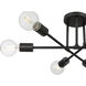 Marin 6 Light 20 inch Matte Black Semi Flush Ceiling Light