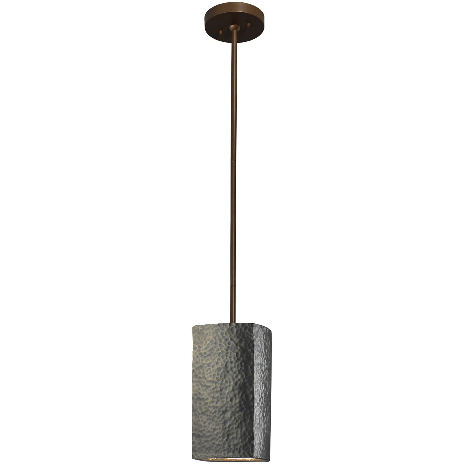 Radiance Collection 1 Light 5.5 inch Hammered Brass with Dark Bronze Pendant Ceiling Light