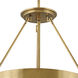 Lisa McDennon Echelon 4 Light 18 inch Heritage Brass Indoor Chandelier Ceiling Light