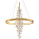 Jasmine LED 44 inch Gold Leaf Chandelier Ceiling Light