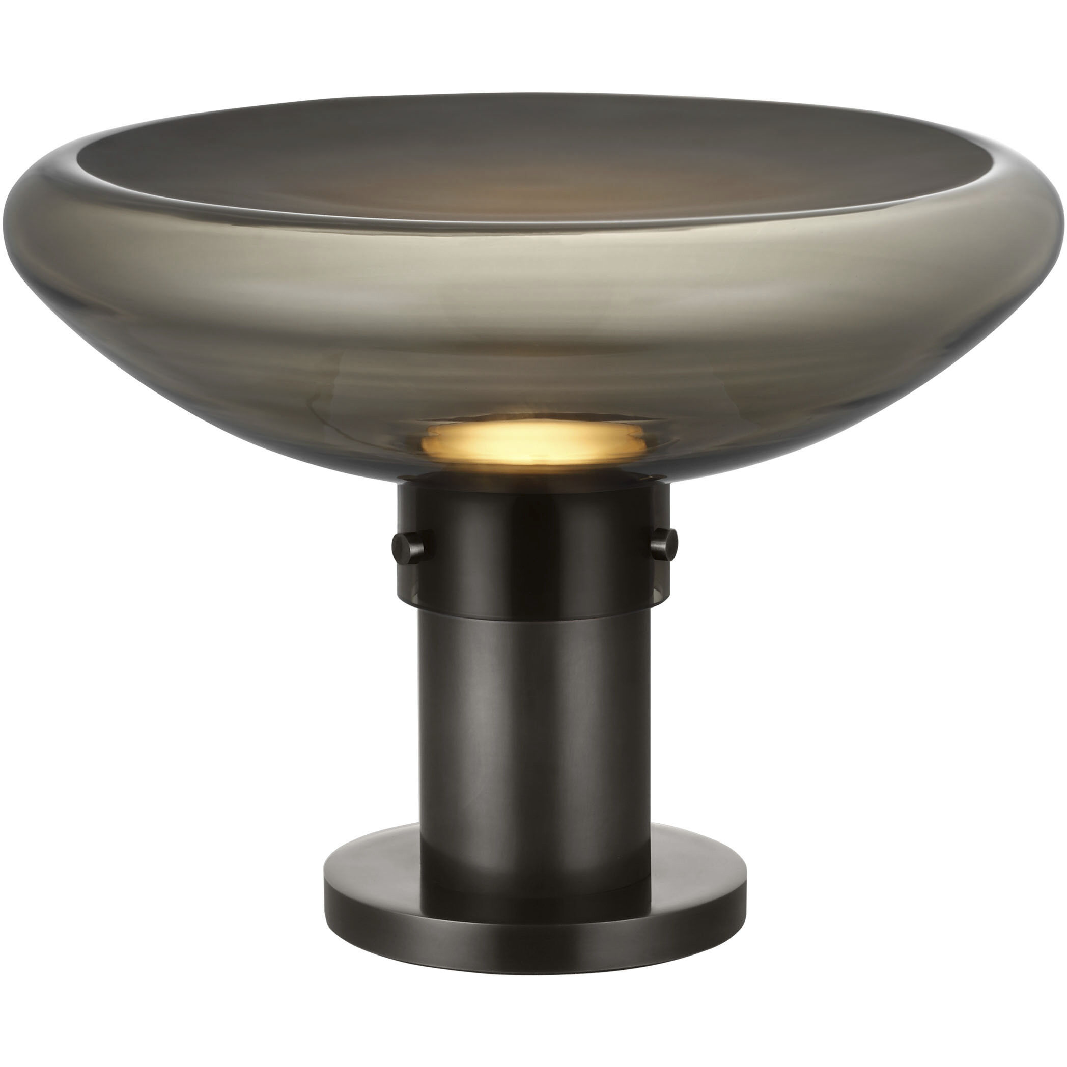 Avroko Morgan 11.8 inch 14 watt Burnished Bronze with Smoke Glass Table Lamp Portable Light