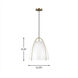 Sean Lavin Norman 1 Light 13.38 inch Satin Brass Pendant Ceiling Light