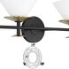 Tremolo 4 Light 42 inch Matte Black and Champagne Gold Vanity Light Wall Light