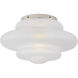 Kelly Wearstler Tableau 1 Light 15 inch Polished Nickel Flush Mount Ceiling Light in Volcanic Glass, Medium