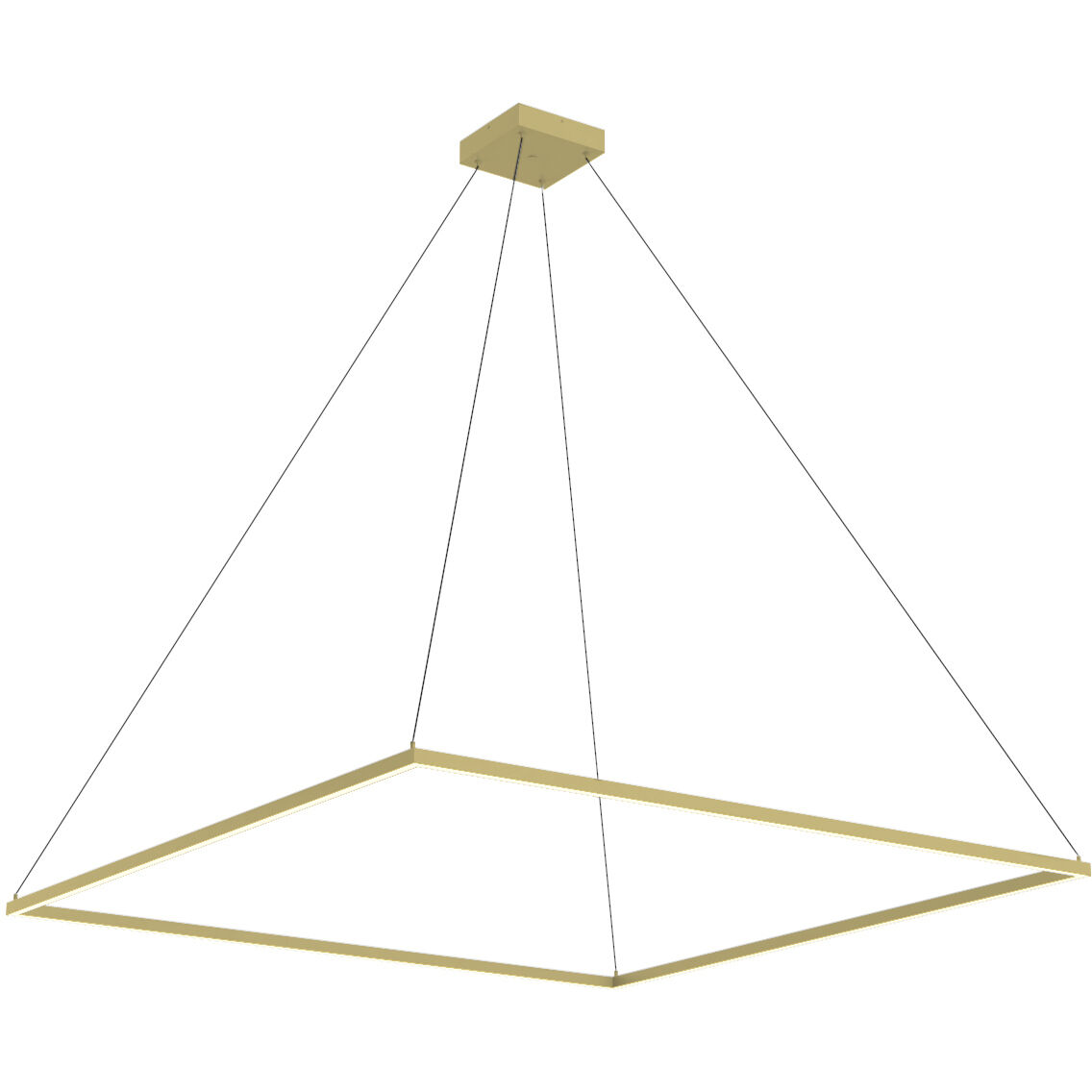 Piazza LED 59 inch Brushed Gold Pendant Ceiling Light