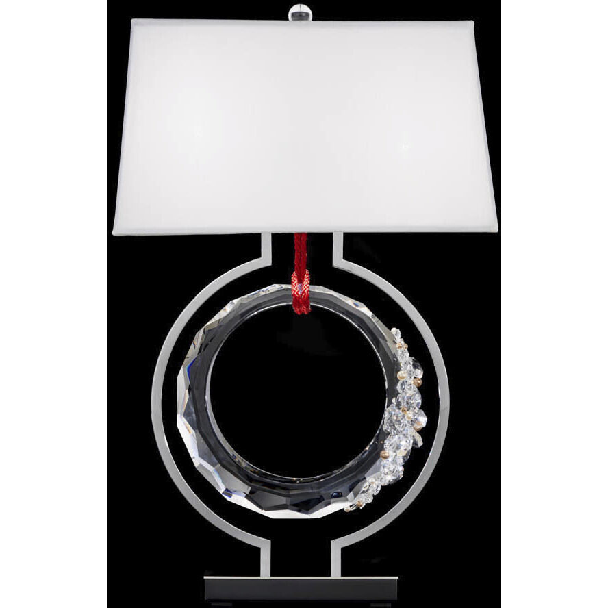 Forever Serenity 29.6 inch 7.00 watt Polished Chrome Table Lamp Portable Light in Red Rope, Red Rope