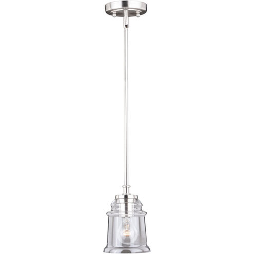 Toledo LED 5.25 inch Satin Nickel Mini Pendant Ceiling Light
