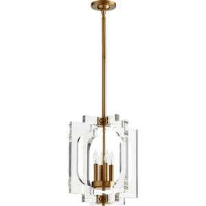 Broadway 4 Light 15 inch Aged Brass Pendant Ceiling Light 