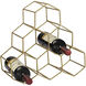 Angular Study Gold Wine Rack