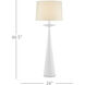 Giacomo 66.5 inch 150 watt Gesso White Floor Lamp Portable Light