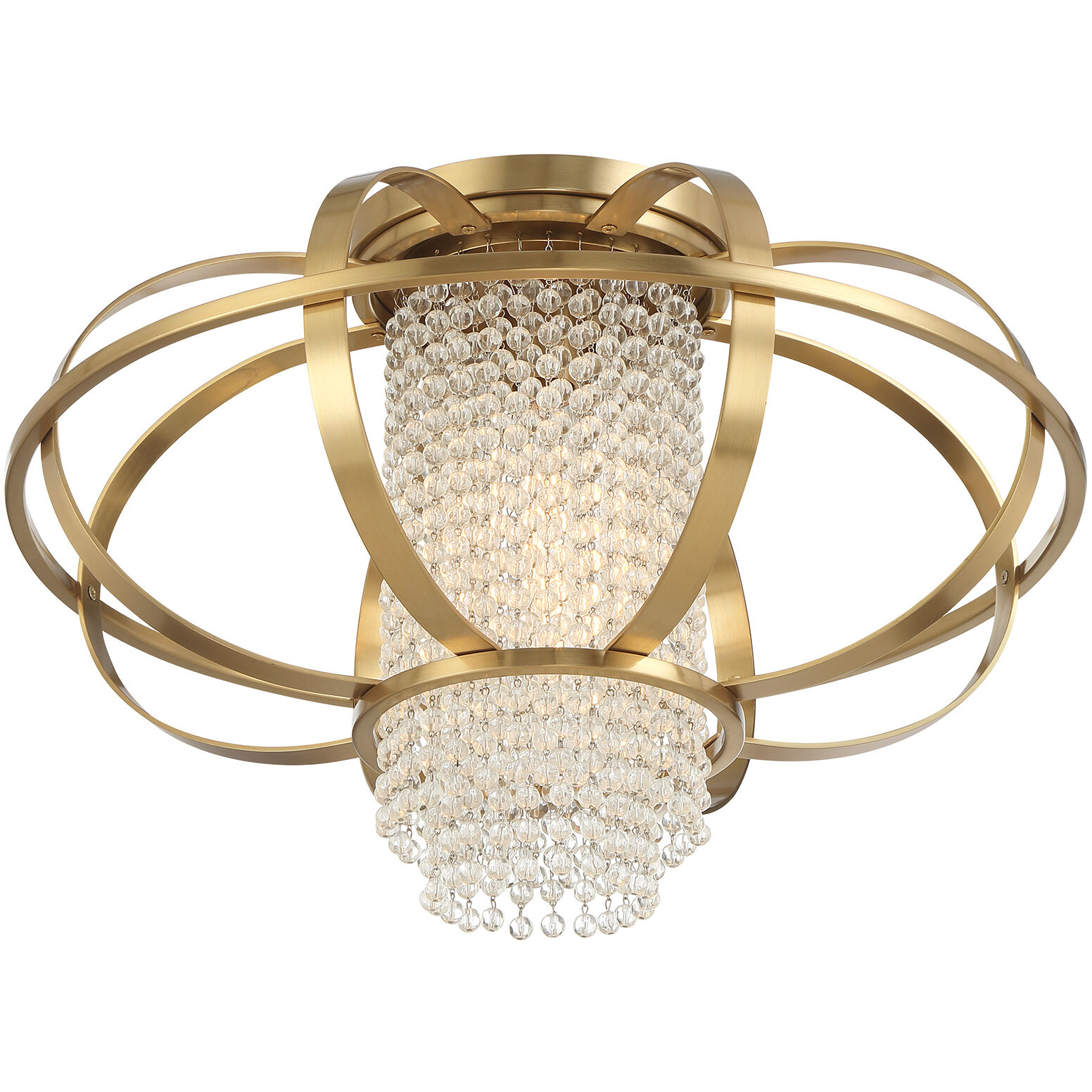 Idlewild 1 Light 20 inch Warm Brass Flush Mount Ceiling Light