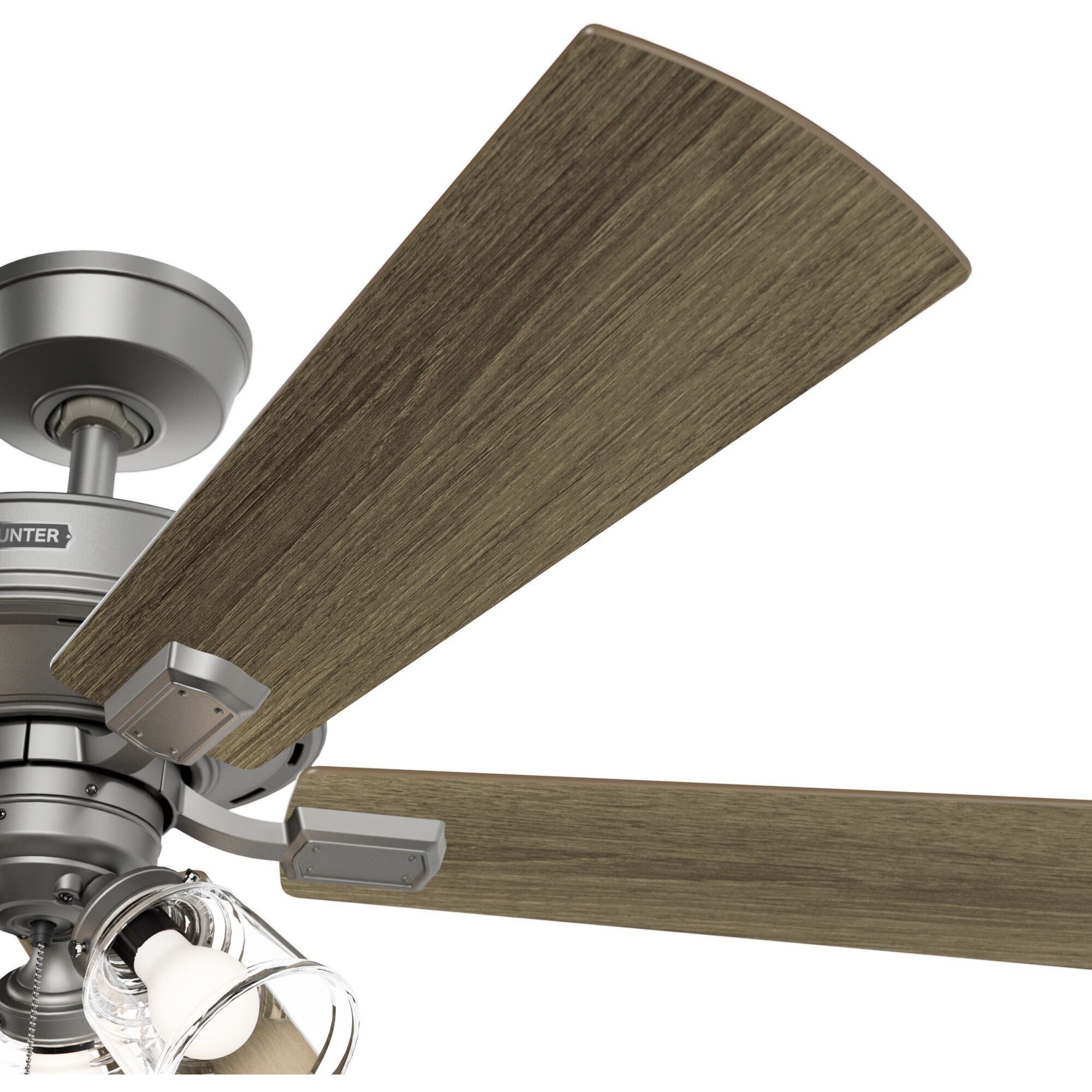Crestfield 52 inch Matte Silver with Light Gray Oak/Warm Grey Oak Blades Ceiling Fan
