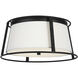 Drew & Jonathan Cortes 2 Light 13.5 inch Midnight Black Flush Mount Ceiling Light, Medium