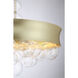 Verdi Square 8 Light 26 inch Soft Gold With Gold Leaf Convertible Pendant Ceiling Light