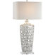 Dumond 36 inch 150.00 watt Gloss White with Clear Table Lamp Portable Light in Incandescent, 3-Way