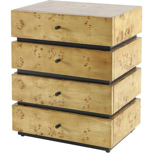 Bromo Natural Burl with Black Chest