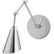 Garamond 35 inch 25 watt Chrome/White Interior Swing Arm Wall Sconce Wall Light