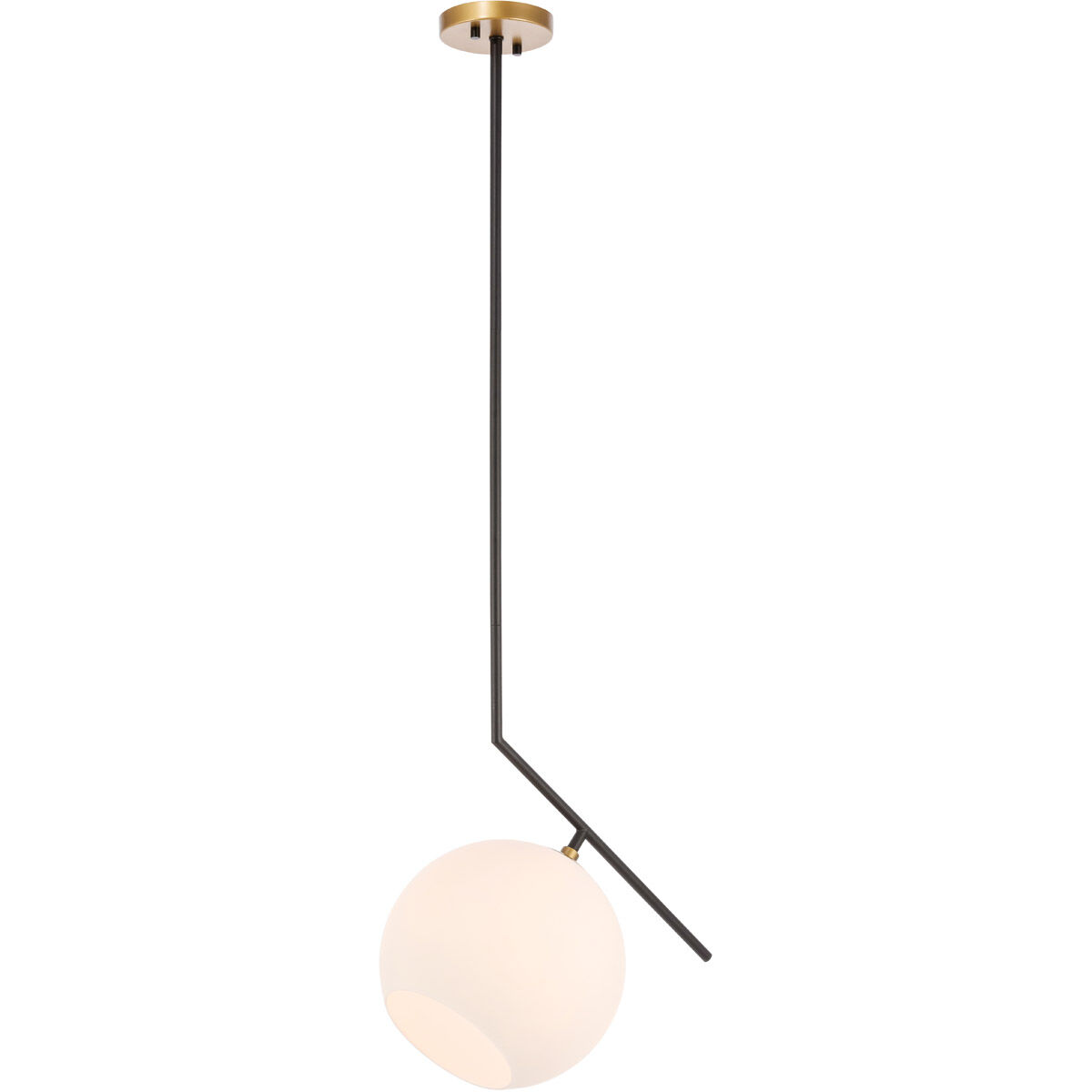 Ryland 1 Light 16 inch Black and Brass Pendant Ceiling Light