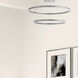 Circulo LED 32 inch Silver Chandelier Ceiling Light