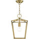 Devone 1 Light 10 inch Antique Brass Convertible Semi Flush/Lantern Ceiling Light