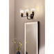 Gioe 3 Light 24.25 inch Black Vanity Light Wall Light