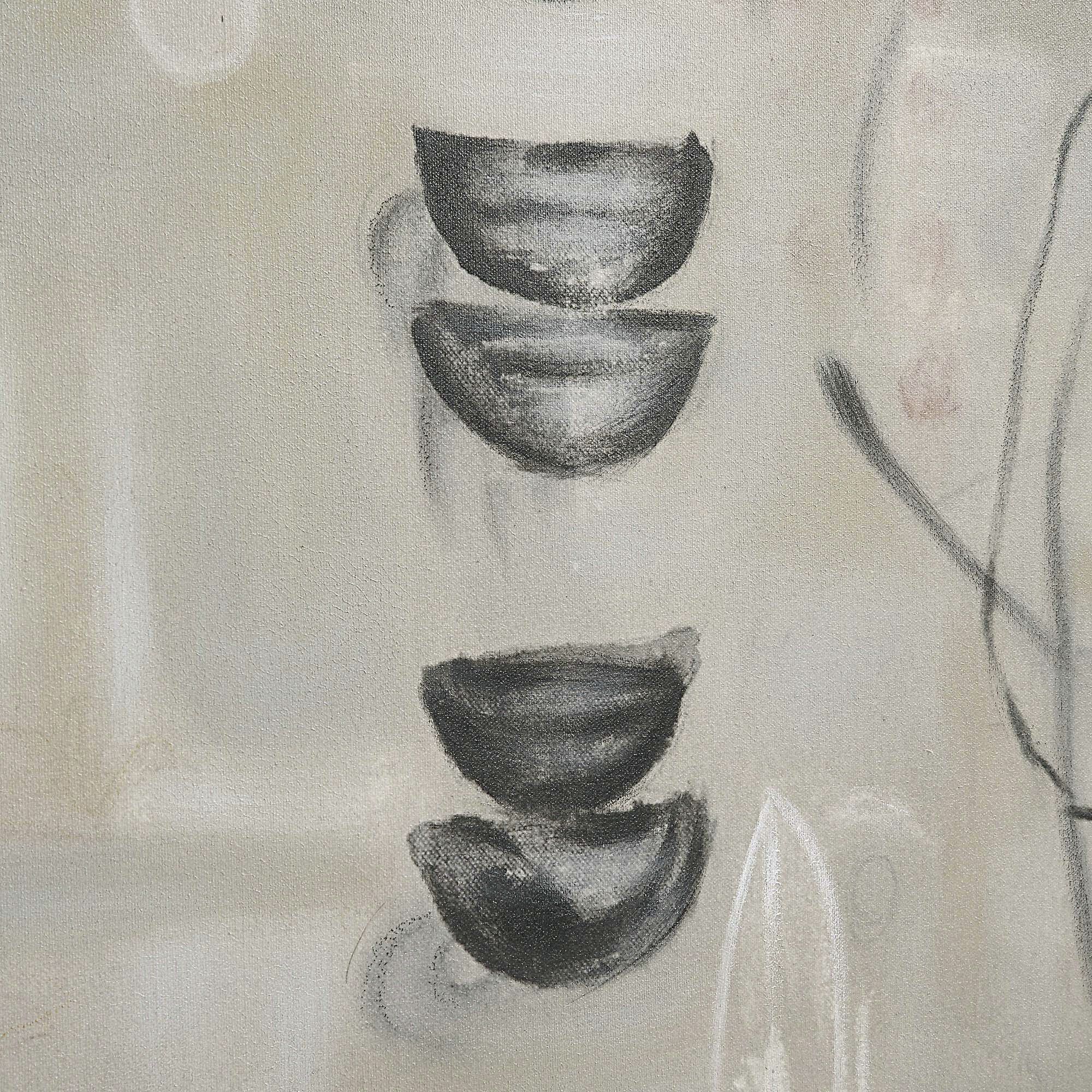 Kore Grey/White Canvas Art