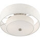 Meridian 2 Light 13 inch Brushed Nickel Semi-Flush Ceiling Light
