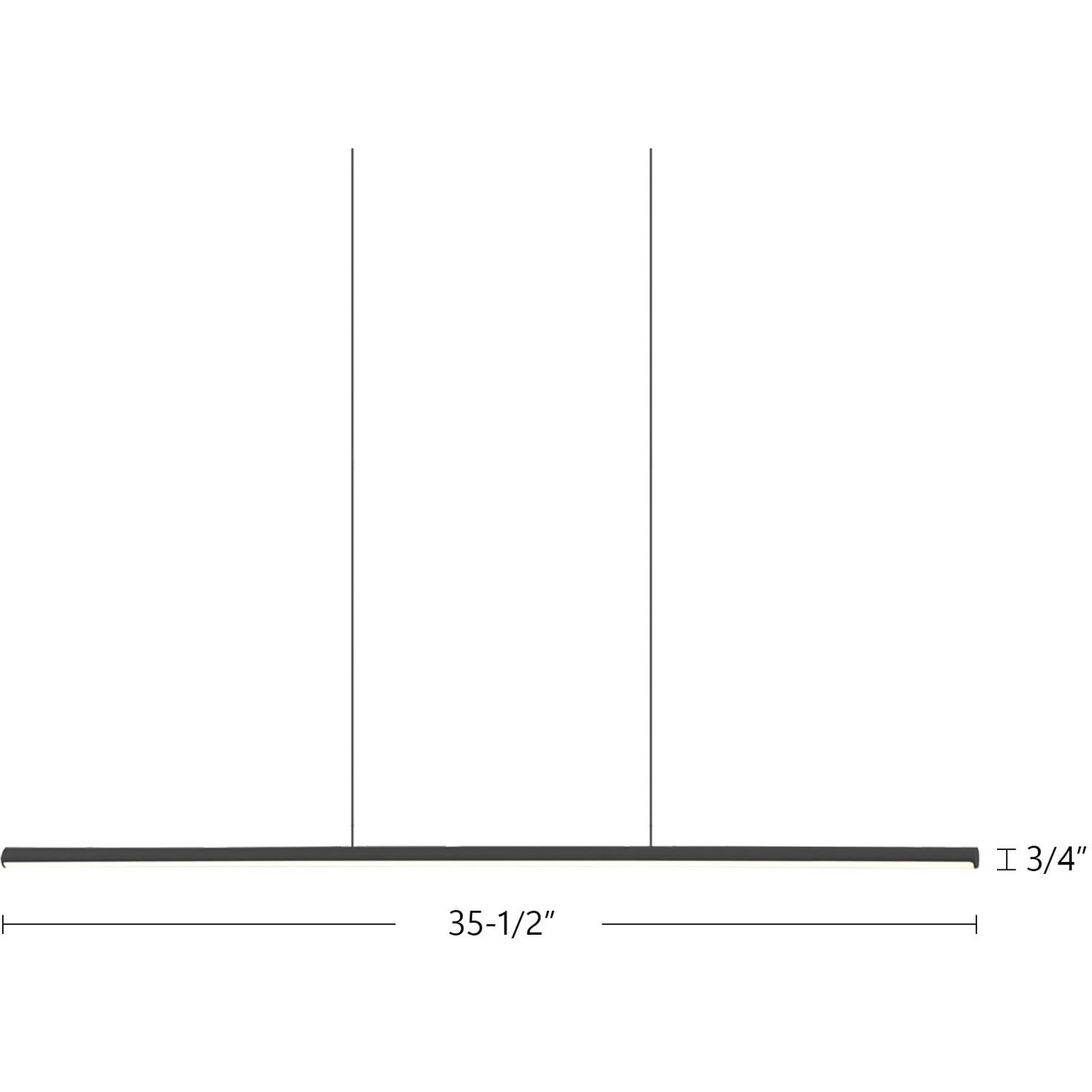 Chute LED 35.5 inch White Linear Pendant Ceiling Light