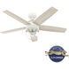 Margo 52 inch Textured White with Light Oak/Fresh White Blades Ceiling Fan
