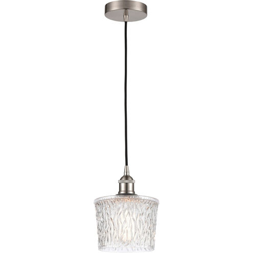 Edison Niagra 1 Light 7 inch Brushed Satin Nickel Mini Pendant Ceiling Light