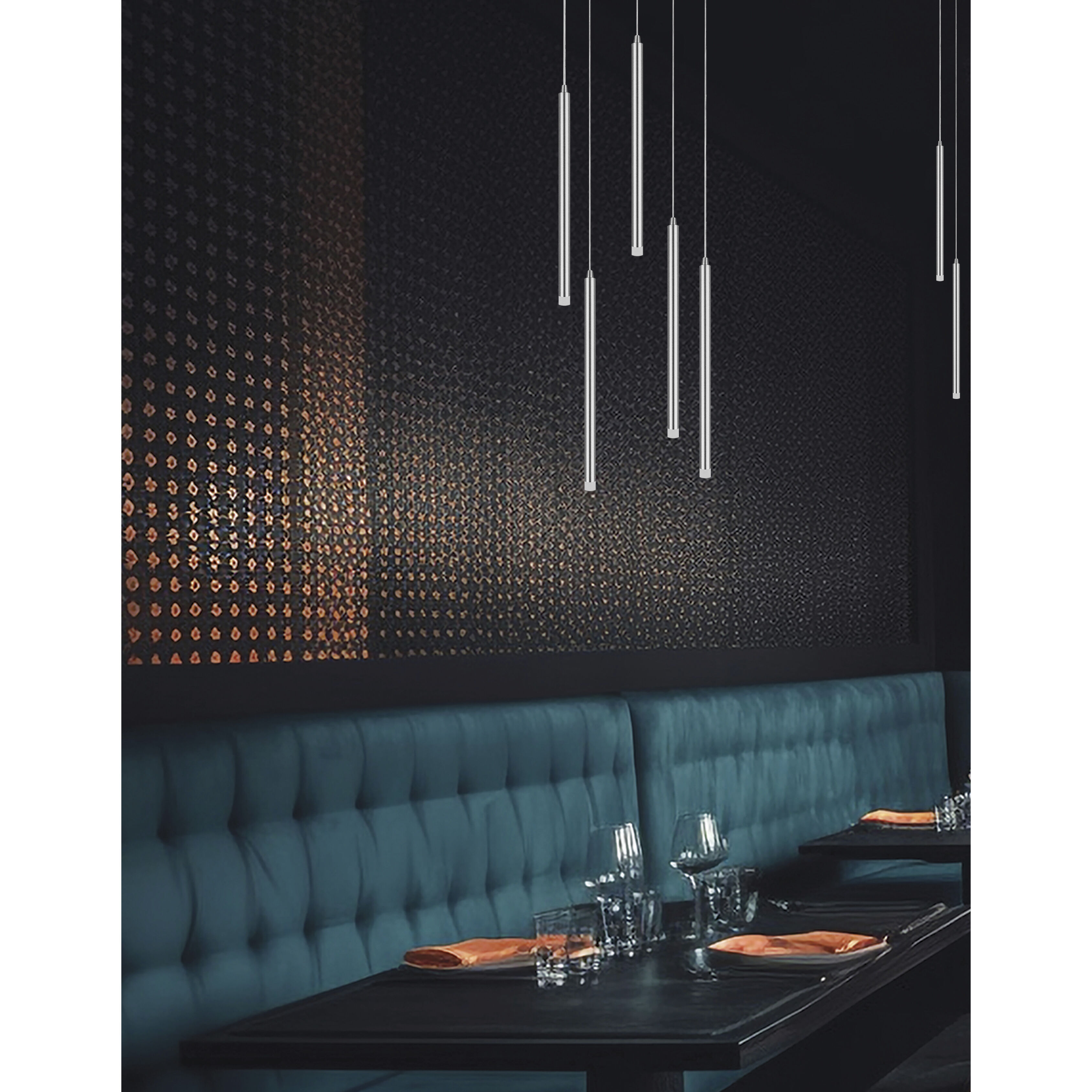 Sanya LED 24 inch Polished Chrome Multi Pendant Ceiling Light