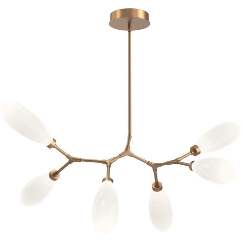 Fiori LED Novel Brass Linear Multi-Pendant Ceiling Light, Modern Branch