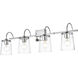 Avani 4 Light 33 inch Chrome Bath Sconce Wall Light