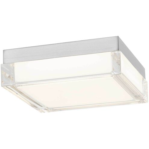 Box LED 8 inch Brushed Stainless Steel Outdoor Flush Mount