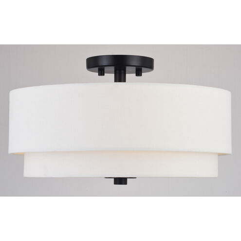 Burnaby LED 16 inch Black Semi-Flush Mount Ceiling Light