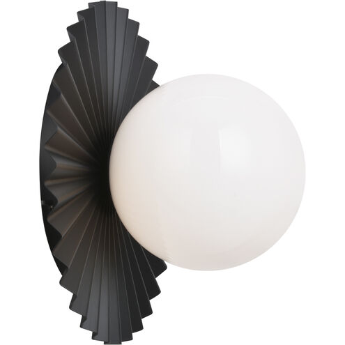 Modern Ruff 13 inch Black Wall Sconce Wall Light