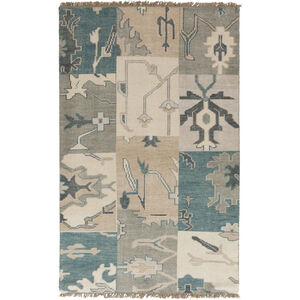 Cypress 96 X 60 inch Teal, Ivory, Mint, Charcoal, Taupe Rug