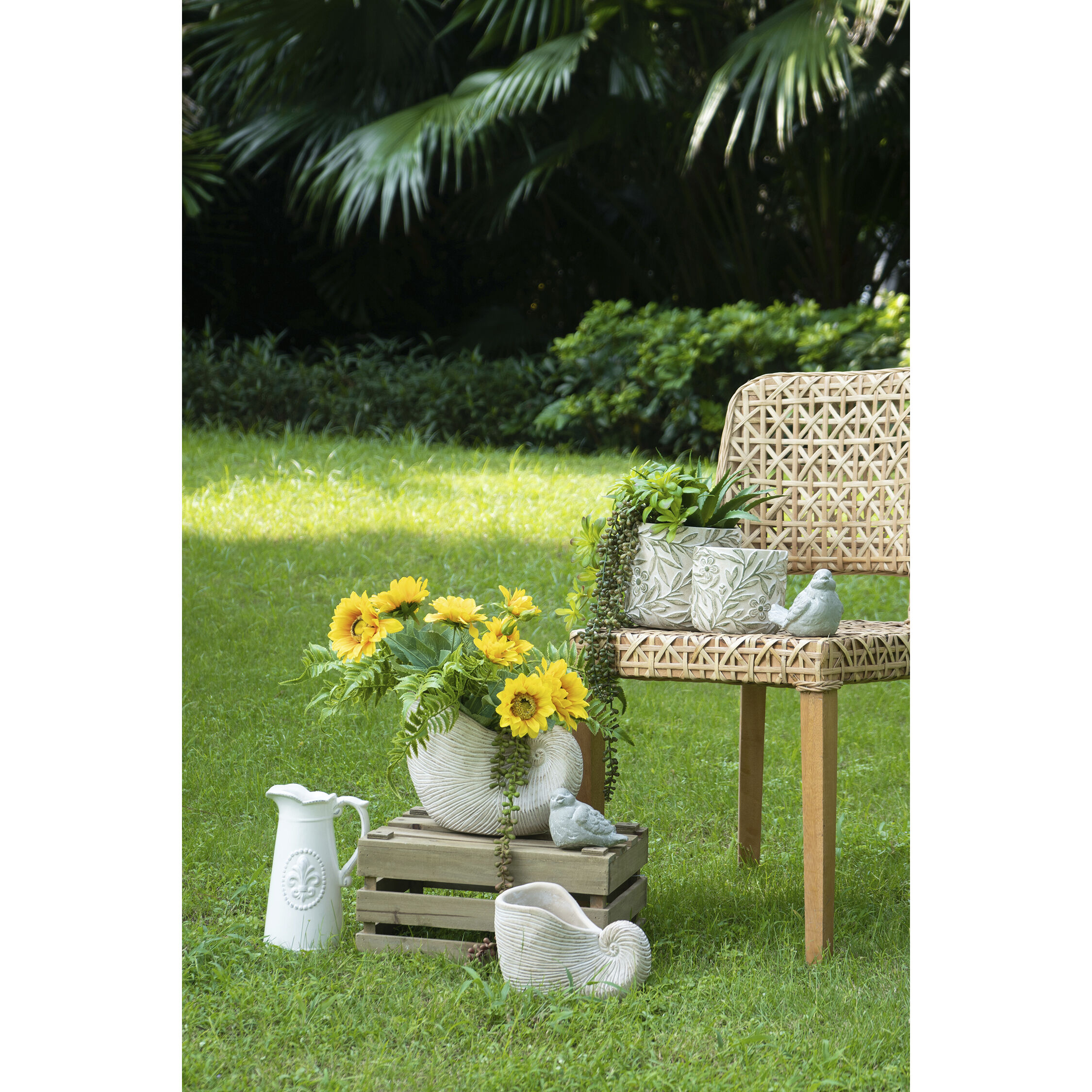 Anita Textured Beige Planter