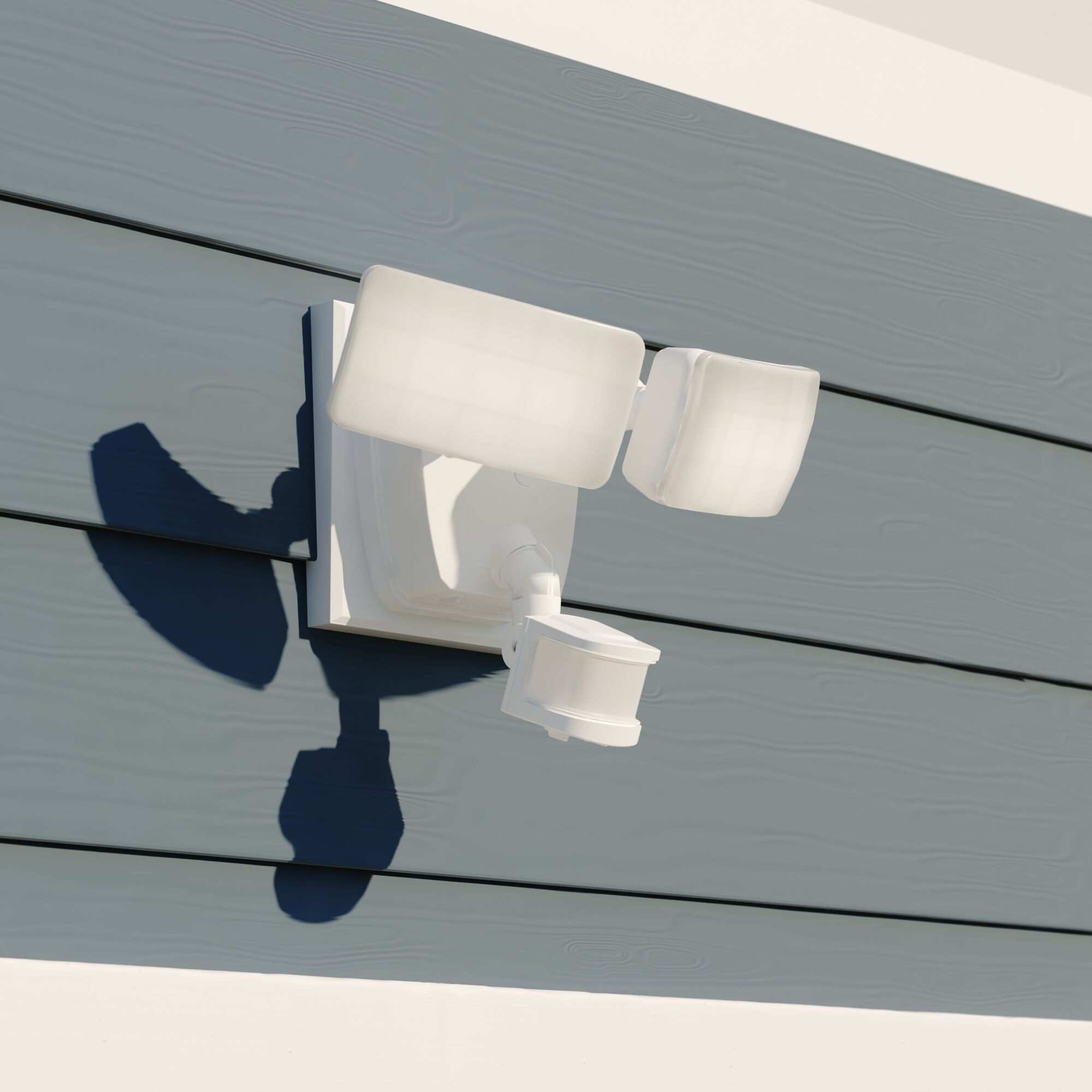 Zeta LED 8 inch White Outdoor Security