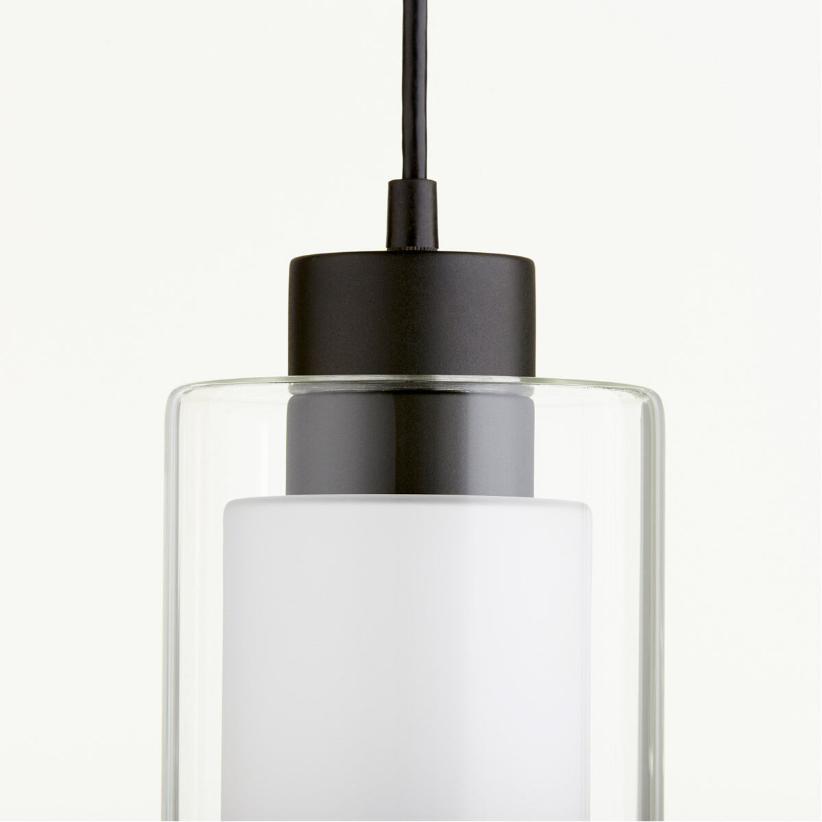 Fort Worth 1 Light 5 inch Noir Mini Pendant Ceiling Light in Clear and Frosted
