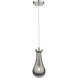 Downtown Urban Owego 1 Light 5.13 inch Satin Nickel Pendant Ceiling Light in Plated Smoke